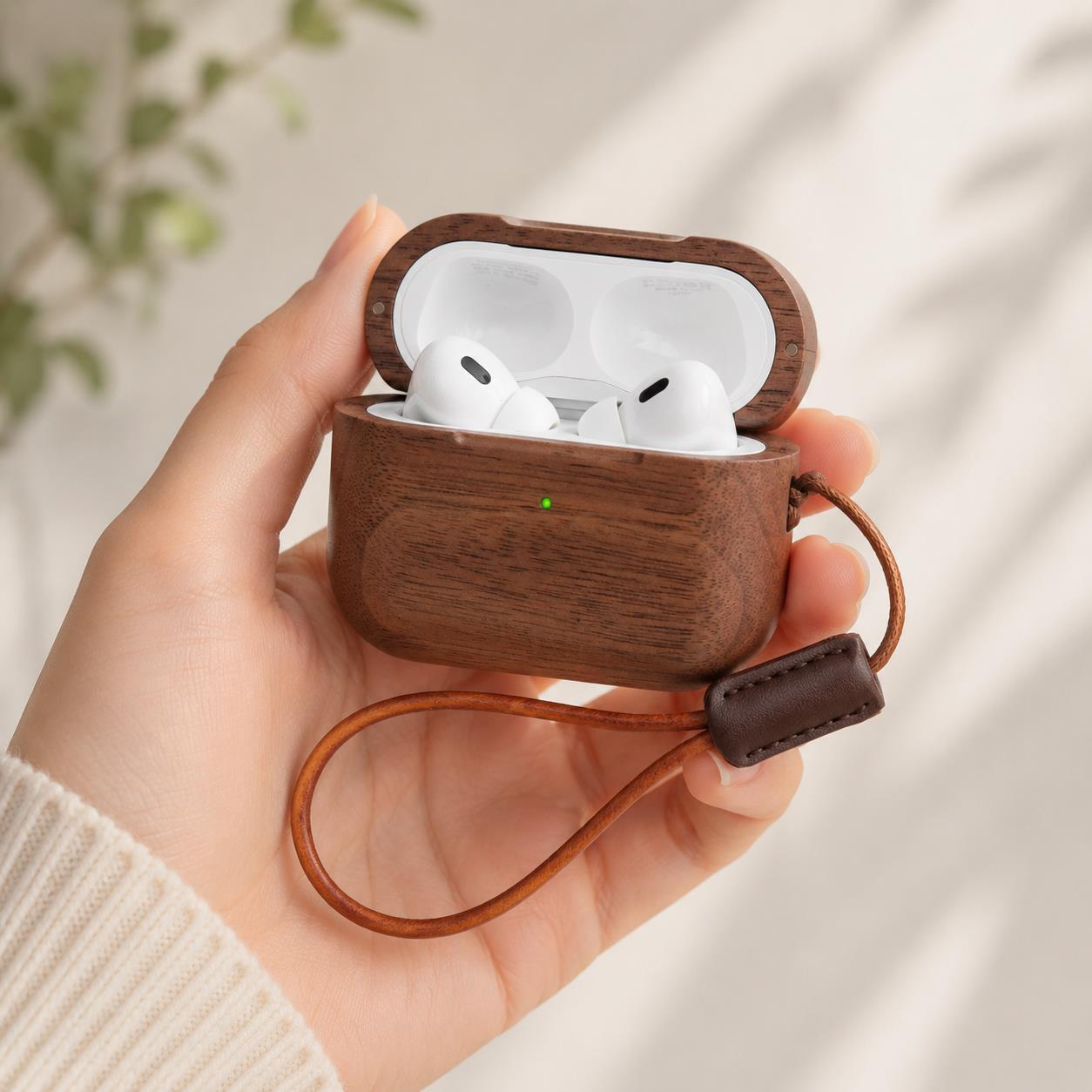 Airpod Case Cover - Lüks Darbeye Dayanıklı Doğal Yuvarlak Köşeli