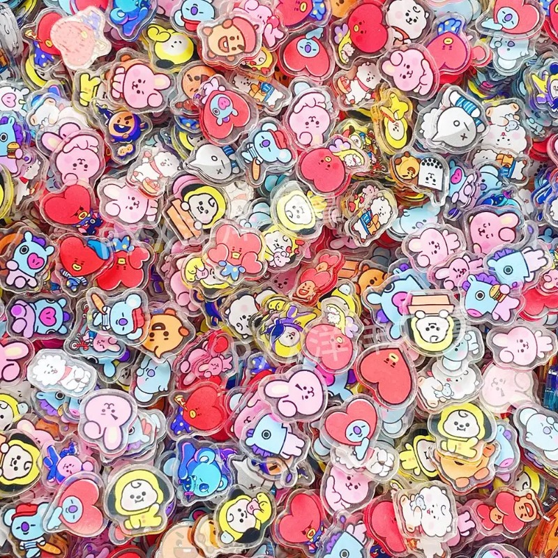 60 adet 2CM Kawaii BT21 akrili - Phone Accessories Pouch incelemesi ve fiyatı